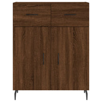 Credenza Rovere Marrone 69,5x34x180 cm in Legno Multistrato 3200536