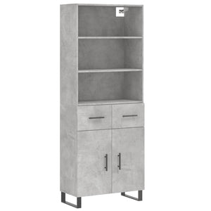 Credenza Grigio Cemento 69,5x34x180 cm in Legno Multistratocod mxl 102204