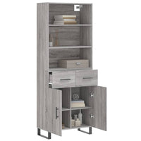 Credenza Grigio Sonoma 69,5x34x180 cm in Legno Multistratocod mxl 102232