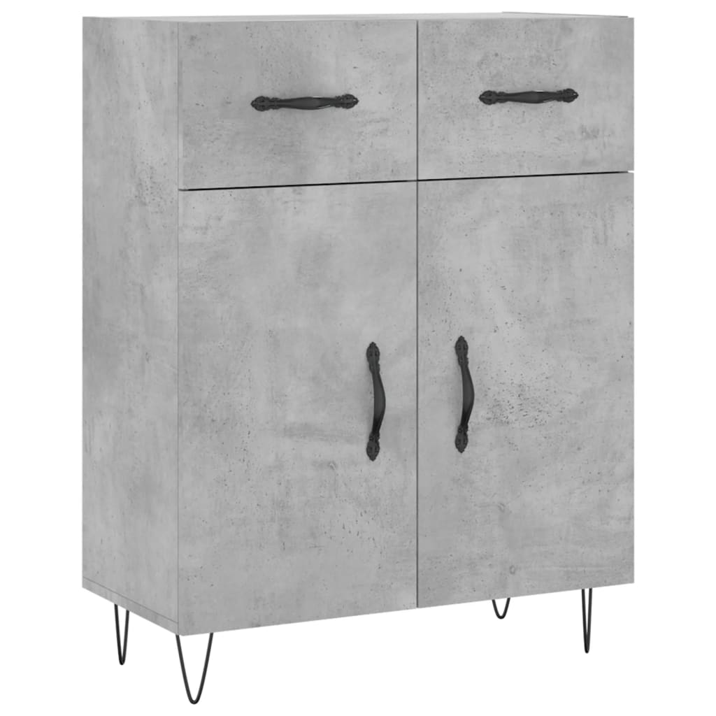 Credenza Grigio Cemento 69,5x34x180 cm in Legno Multistrato 3200549