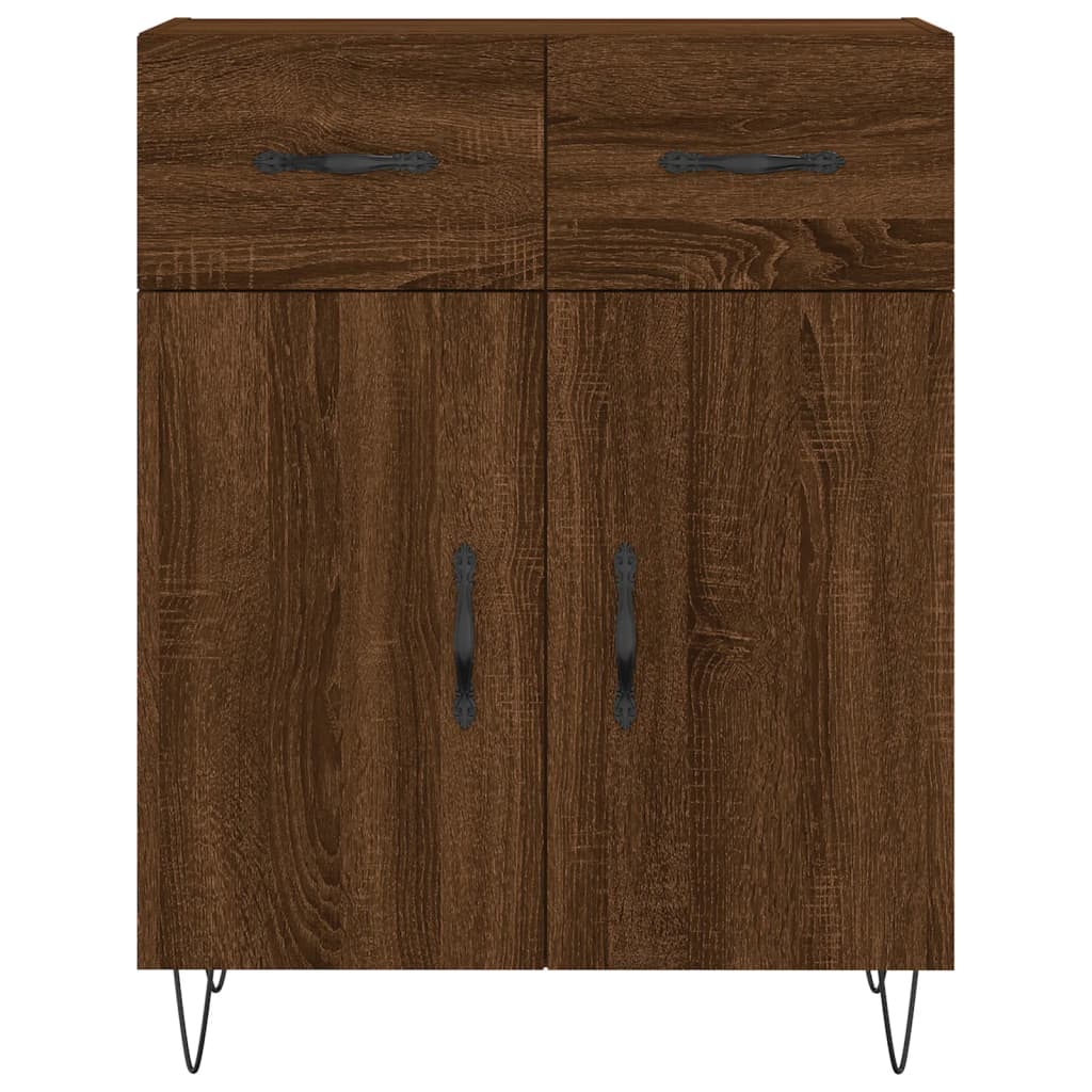 Credenza Rovere Marrone 69,5x34x180 cm in Legno Multistrato 3200552