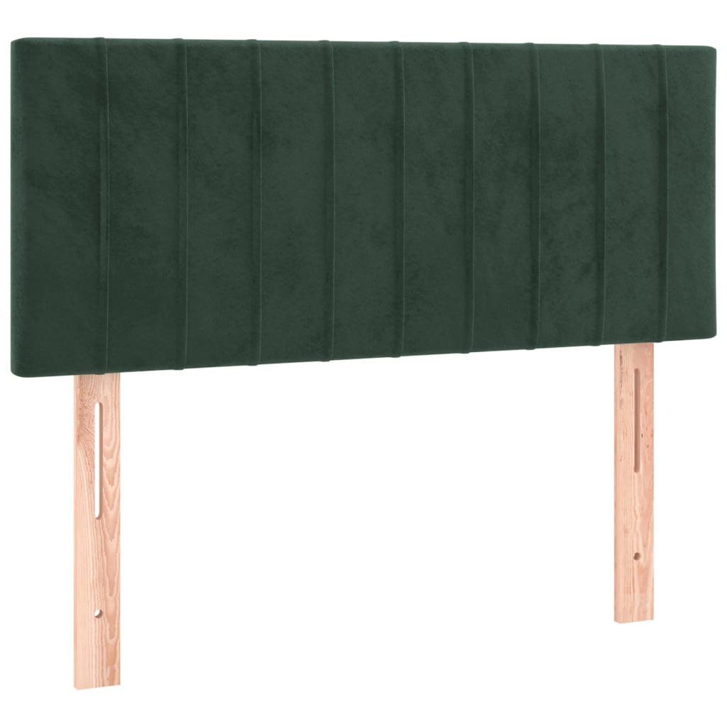 Giroletto a Molle con Materasso Verde Scuro 80x200 cm Velluto 3141392