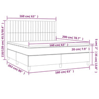 Giroletto a Molle con Materasso Tortora 160x200 cm in Tessuto 3141949