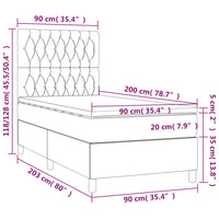 Giroletto a Molle con Materasso Crema 90x200 cm inTessuto cod mxl 47872