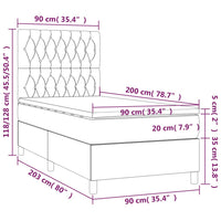 Giroletto a Molle con Materasso Crema 90x200 cm inTessuto cod mxl 63616