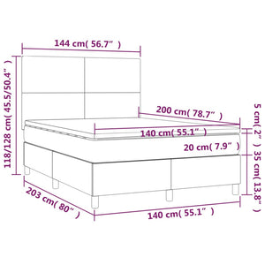 Giroletto a Molle con Materasso Bianco 140x200 cm in Similpelle cod mxl 65391