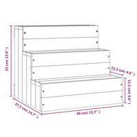 Scala per Animali 40x37,5x35 cm in Legno Massello di Pino cod mxl 41925