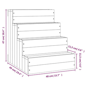 Scala per Animali 40x49x47 cm in Legno Massello di Pino cod mxl 46308