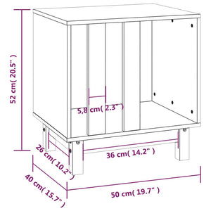 Casetta per Cani grigio 50x40x52 cm in Legno Massello di Pino 822473