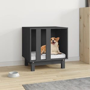 Casetta per Cani grigio 50x40x52 cm in Legno Massello di Pino 822473