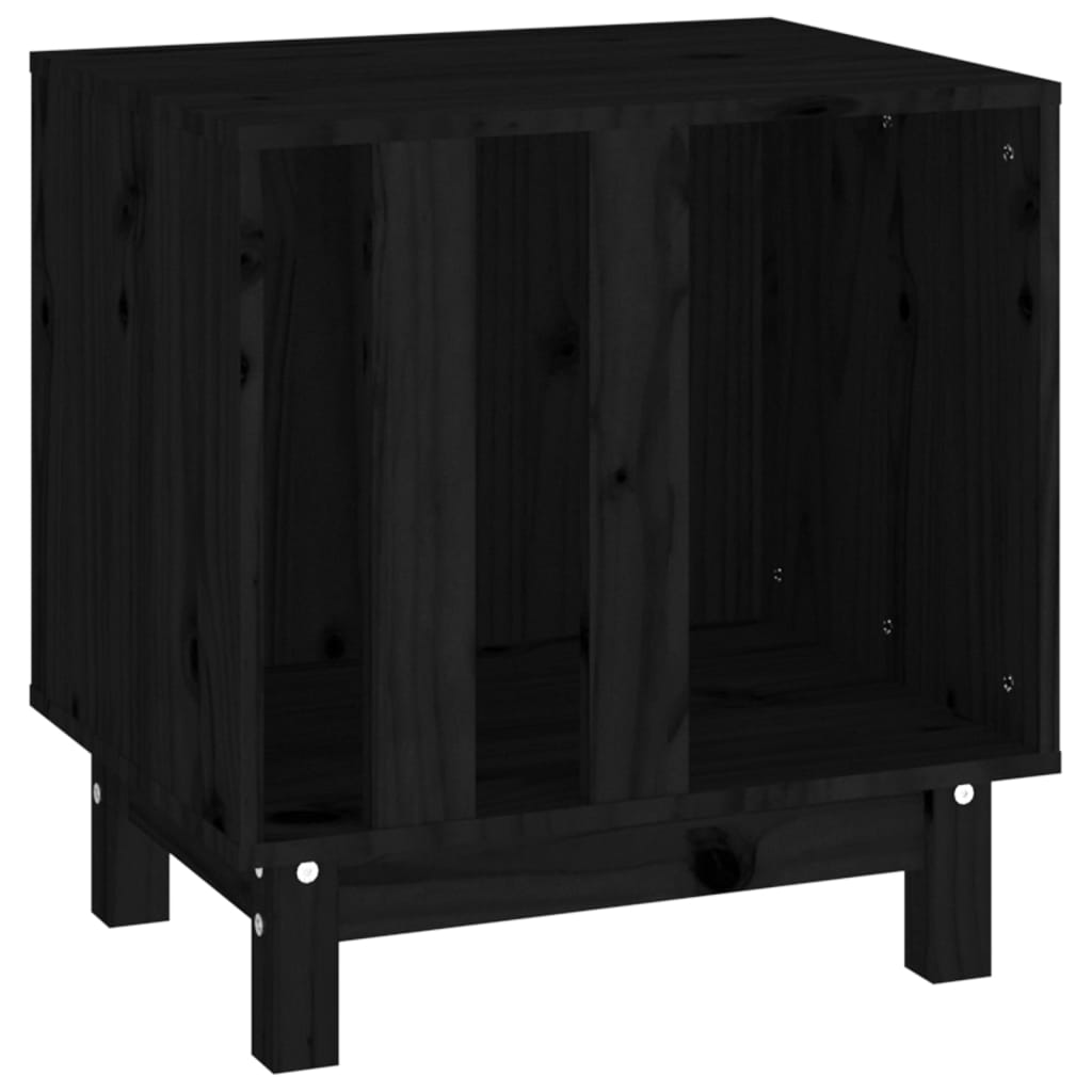 Casetta per Cani Nero 50x40x52 cm in Legno Massello di Pino cod mxl 65725