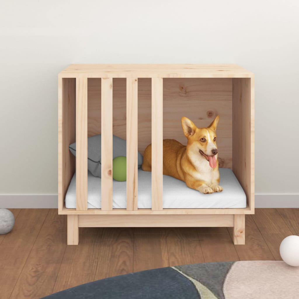 Casetta per Cani 70x50x62 cm in Legno Massello di Pino cod mxl 69316