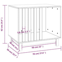 Casetta per Cani 70x50x62 cm in Legno Massello di Pino 822481