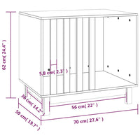 Casetta per Cani Miele 70x50x62 cm in Legno Massello di Pino cod mxl 61665