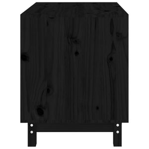 Casetta per Cani Nero 70x50x62 cm in Legno Massello di Pino cod mxl 75883