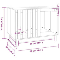 Casetta per Cani 90x60x67 cm in Legno Massello di Pino 822486