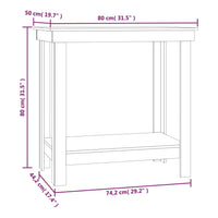 Banco da Lavoro 80x50x80 cm in Legno Massello di Pino cod mxl 8801