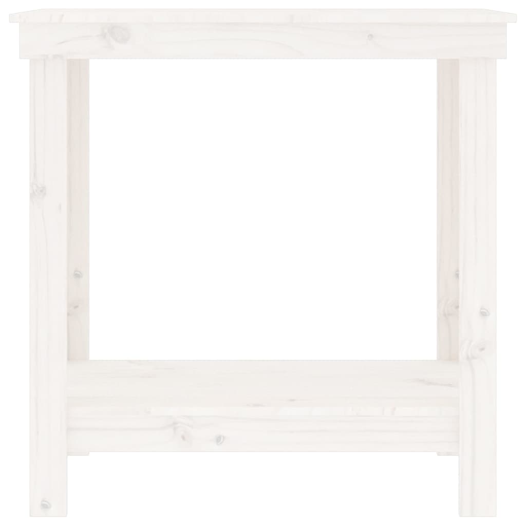 Banco da Lavoro Bianco 80x50x80 cm in Legno Massello di Pino cod mxl 17045