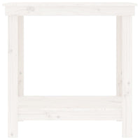 Banco da Lavoro Bianco 80x50x80 cm in Legno Massello di Pino cod mxl 17045