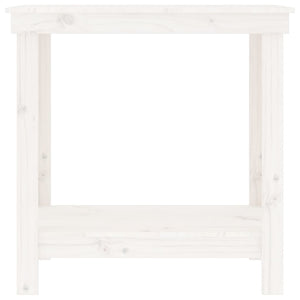 Banco da Lavoro Bianco 80x50x80 cm in Legno Massello di Pino cod mxl 17045