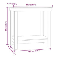 Banco da Lavoro Miele 80x50x80 cm in Legno Massello di Pino