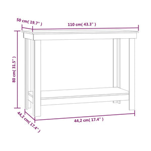 Banco da Lavoro 110x50x80 cm in Legno Massello di Pino cod mxl 9968