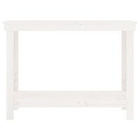 Banco da Lavoro Bianco 110x50x80 cm in Legno Massello di Pino cod 11198