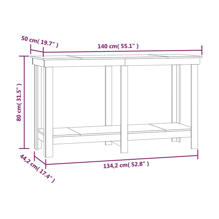 Banco da Lavoro 140x50x80 cm in Legno Massello di Pino cod mxl 12611