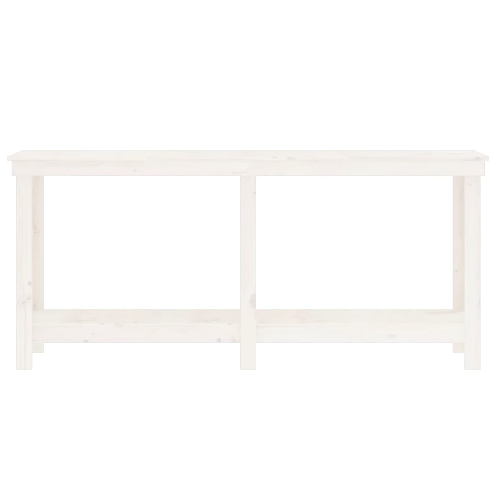 Banco da Lavoro Bianco 180x50x80 cm in Legno Massello di Pino cod mxl 21132