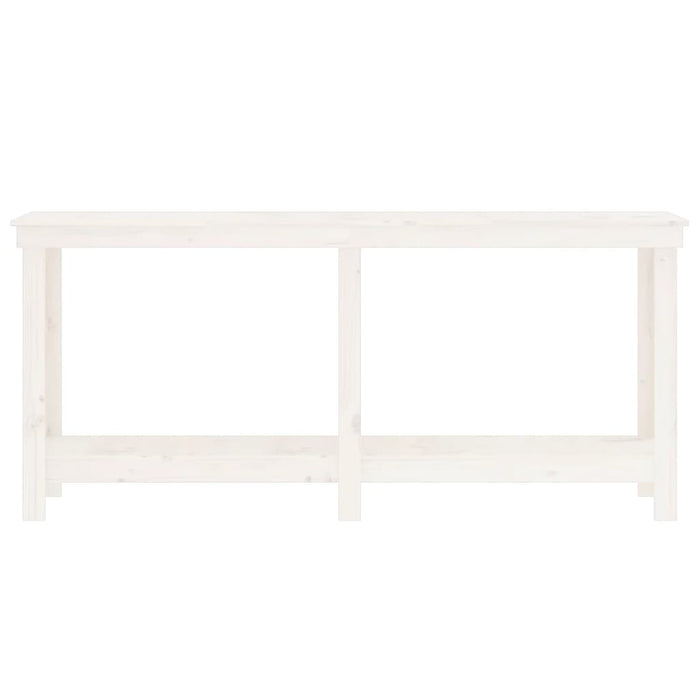 Banco da Lavoro Bianco 180x50x80 cm in Legno Massello di Pino cod mxl 21132