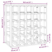 Portavini 58,5x33x60,5 cm in Legno Massello di Pino 822526