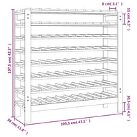 Portavini 109,5x30x107,5 cm in Legno Massello di Pino 822536