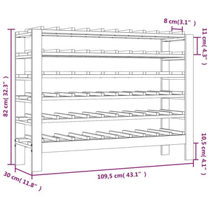 Portavini 109,5x30x82 cm in Legno Massello di Pino cod mxl 52560