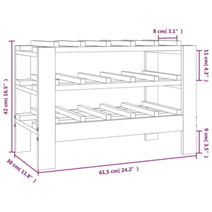 Portavini 61,5x30x42 cm in Legno Massello di Pino 822561