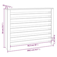 Copertura Termosifone 108,5x19x84 cm in Legno Massello di Pino 822596