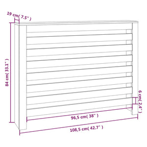 Copertura Termosifone 108,5x19x84 cm in Legno Massello di Pino 822596