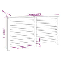 Copertura Termosifone Bianca 153x19x84 cm Legno Massello Pino cod mxl 78378