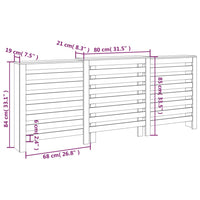 Copertura Termosifone Miele 210x21x85 cm Legno Massello Pino 822614