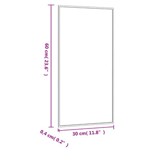 Specchio da Parete 30x60 cm Vetro Rettangolare 350443