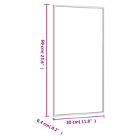 Specchio da Parete 30x60 cm Vetro Rettangolare 350443