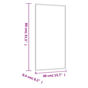 Specchio da Parete 40x80 cm Vetro Rettangolare 350447