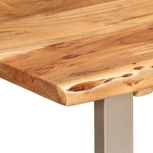 Tavolo da Pranzo 110x50x76 cm Legno Massello di Acacia cod mxl 13686