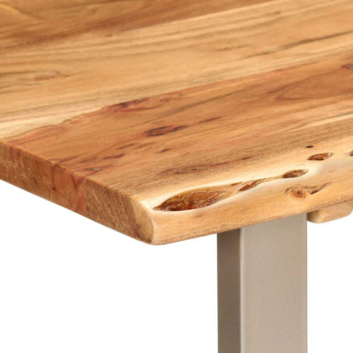 Tavolo da Pranzo 110x50x76 cm Legno Massello di Acacia 350293