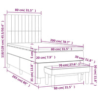 Giroletto a Molle con Materasso Blu 80x200 cm inTessuto 3136715