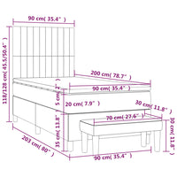 Giroletto a Molle con Materasso Blu 90x200 cm inTessuto 3136731