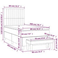 Giroletto a Molle con Materasso Blu 80x200 cm inTessuto 3137275