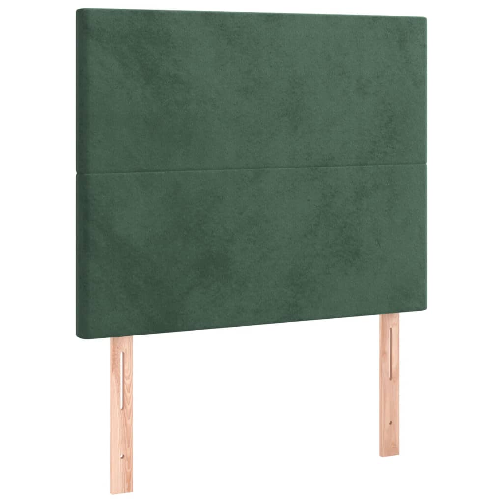 Giroletto a Molle con Materasso Verde Scuro 100x200 cm Velluto 3137710