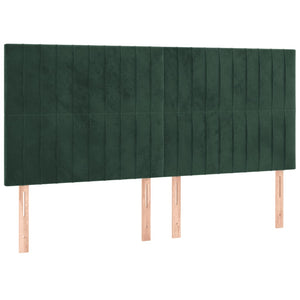 Giroletto a Molle con Materasso Verde Scuro 180x200 cm Velluto 3137980