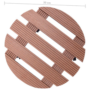 Carrelli Porta Piante 4 pz Marroni Ø30x7,5 cm WPC cod mxl 60651