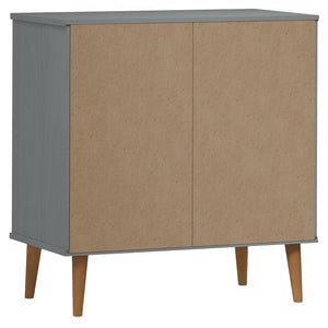 Credenza MOLDE Grigia 76,5x40x80 cm in Legno Massello di Pino